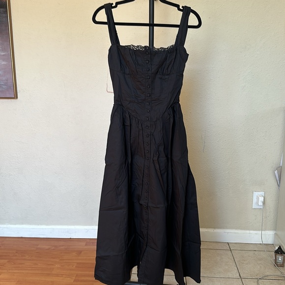 HOUSE OF CB 'Tatiana' Black Midi Sundress NWOT size S - Picture 3 of 9